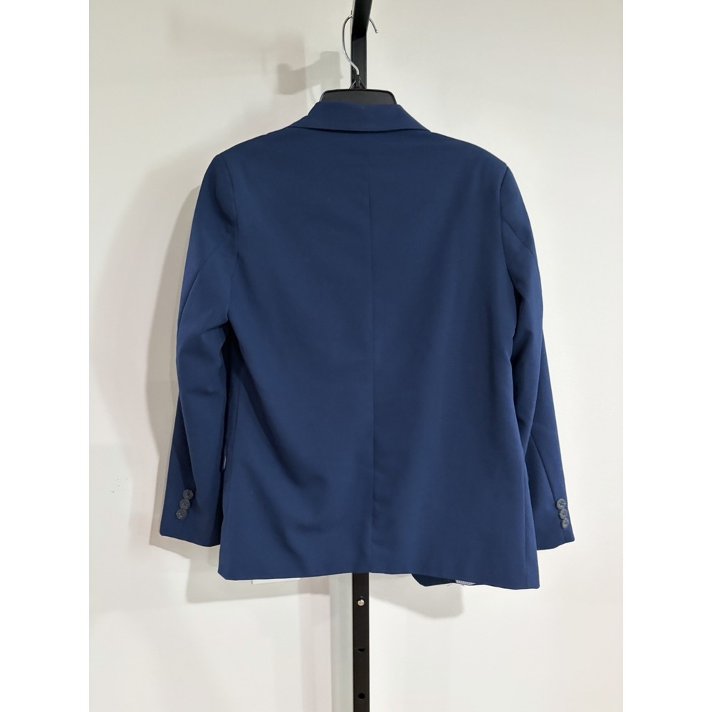 IZOD Boys Navy Blue Blazer Size 12 Lined Sport Coat Dress Jacket stretch W191 - Picture 4 of 5